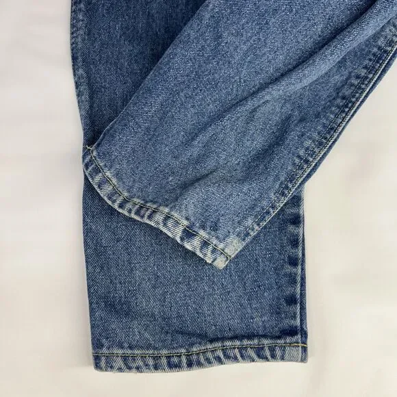 Vintage 80’s Blue Jeans Don’t Stop Denim Baggy Junior Women’s Size 11/12 - Picture 10 of 11